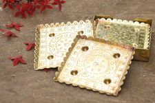 Ahar ✽ Brass ~  Coaster { Six Pieces }